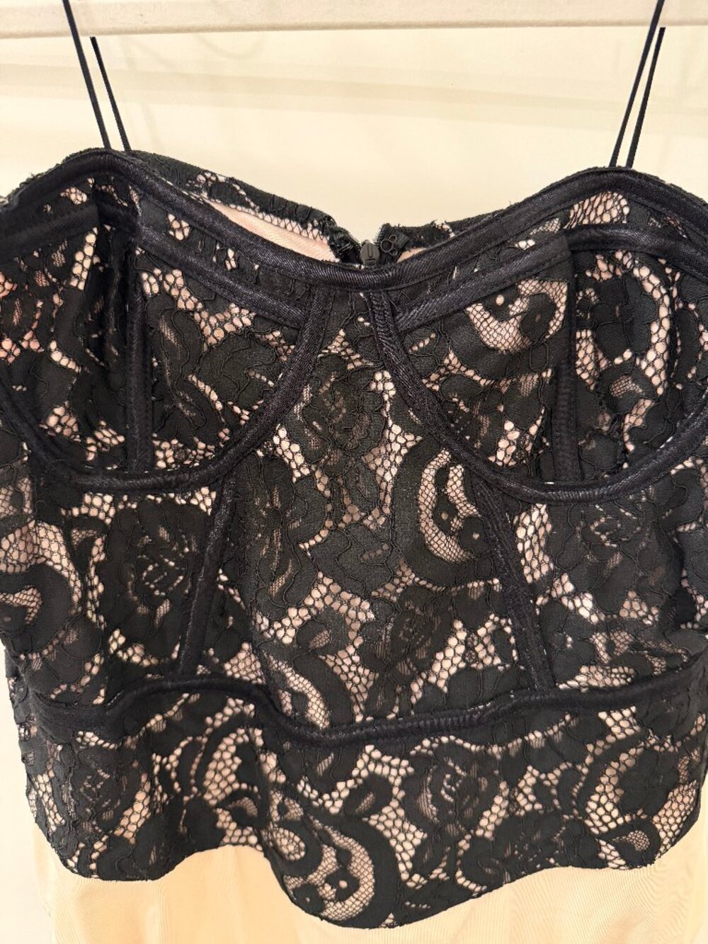 NWT Superdown Black Lace Corset Bodysuit XL